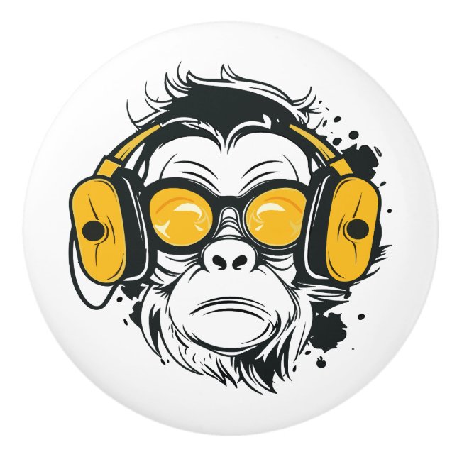 Trippy Monkey Keramik Pull Keramikknauf (Vorderseite)