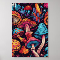 Trippy Mushroom Art Painting