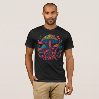 Trippy-Neon-Psychedelisches-Pilz-T-Shirt T-Shirt