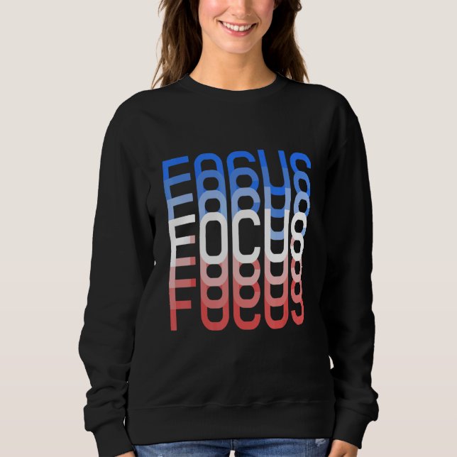 Trippy Optical Illusion Work hard Motivational Foc Sweatshirt (Vorderseite)