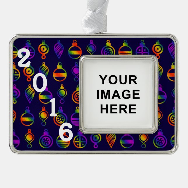 Trippy-Ornamente Rahmen-Ornament Silber (Vorderseite)
