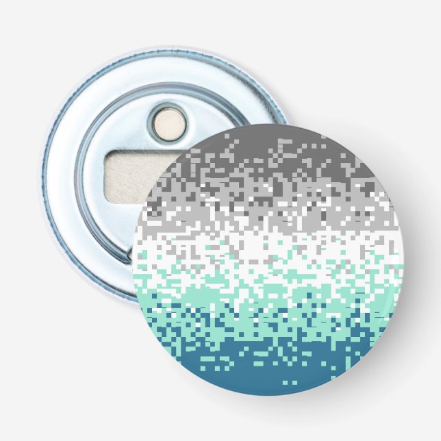 Trippy-Pixel-Abstrakte Frayromantic-Pride-Flag Flaschenöffner (Vorderseite)