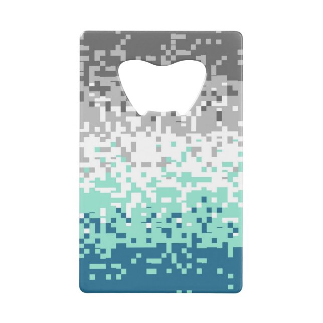 Trippy-Pixel-Abstrakte Frayromantic-Pride-Flag Geldbeutel Flaschenöffner (Vorderseite)