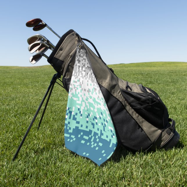 Trippy-Pixel-Abstrakte Frayromantic-Pride-Flag Golfhandtuch (Gras)