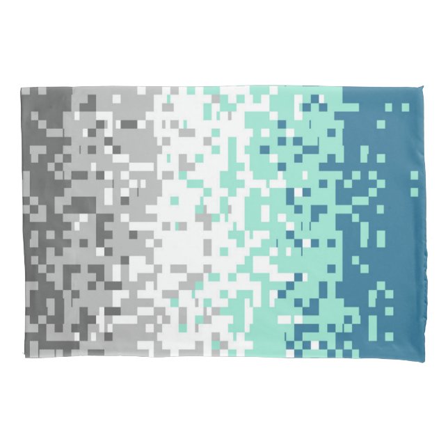 Trippy-Pixel-Abstrakte Frayromantic-Pride-Flag Kissenbezug (Vorderseite-Links)