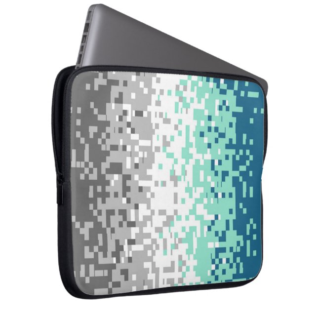 Trippy-Pixel-Abstrakte Frayromantic-Pride-Flag Laptopschutzhülle (Vorne Rechts)
