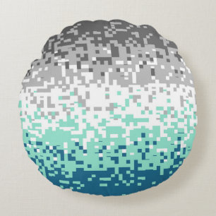 Trippy-Pixel-Abstrakte Frayromantic-Pride-Flag Rundes Kissen