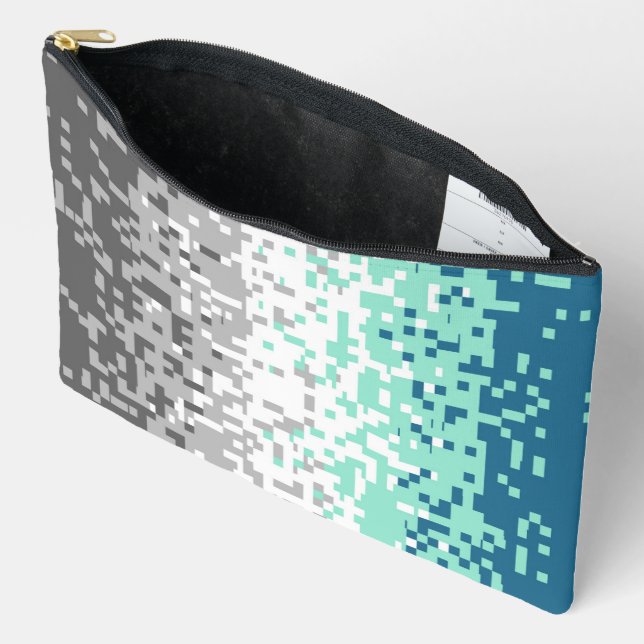 Trippy-Pixel-Abstrakte Frayromantic-Pride-Flag Zubehörtasche (Offen)