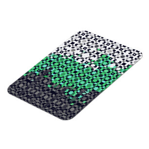 Trippy Pixelated Abstract Neutrois-Stolzflagge Magnet