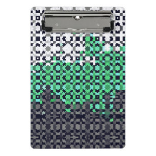 Trippy Pixelated Abstract Neutrois-Stolzflagge Mini Klemmbrett