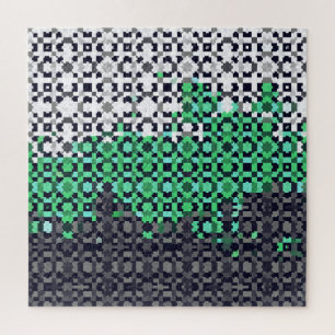 Trippy Pixelated Abstract Neutrois-Stolzflagge Puzzle
