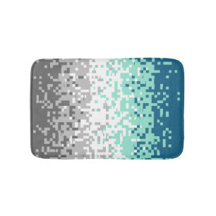 Trippy Pixelated Abstrakte Frayromantische Pride-F Badematte