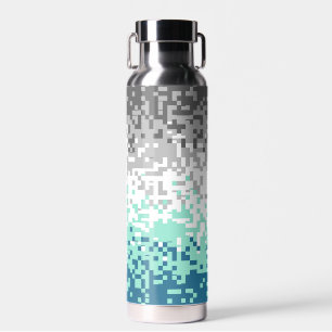 Trippy Pixelated Abstrakte Frayromantische Pride-F Trinkflasche