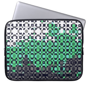 Trippy Pixelated Abstrakte Neutrois-Stolzflagge Laptopschutzhülle