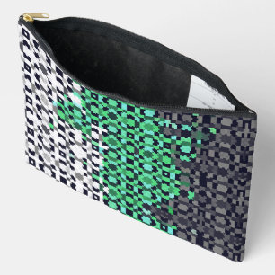 Trippy Pixelated Abstrakte Neutrois-Stolzflagge Zubehörtasche