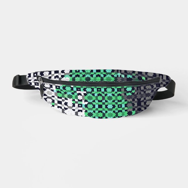 Trippy-pixeles Abstraktes Neutrois-Pride-Flag Bauchtasche (Vorderseite)