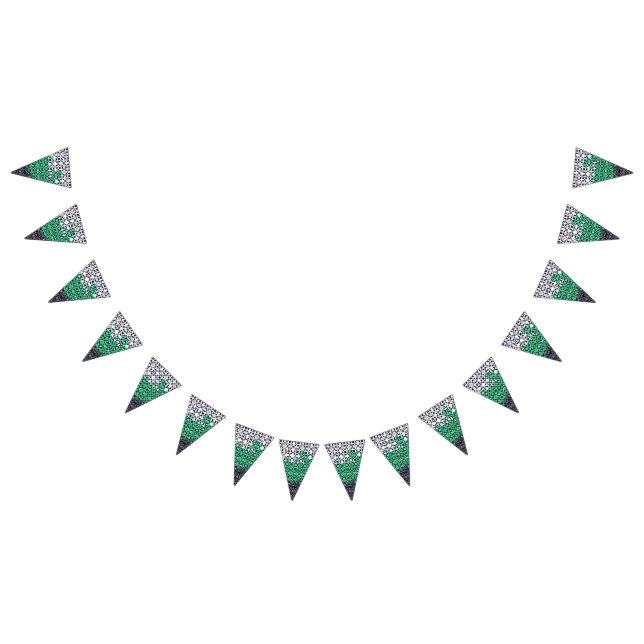 Trippy-pixeles Abstraktes Neutrois-Pride-Flag Wimpelkette (Alle)