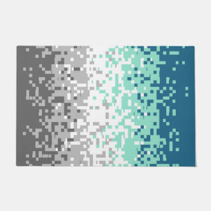 Trippy Pixelierte Abstrakte Frayromantische Pride- Fußmatte