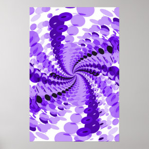 Trippy Plakat: Lila abstrakte Grafik Poster