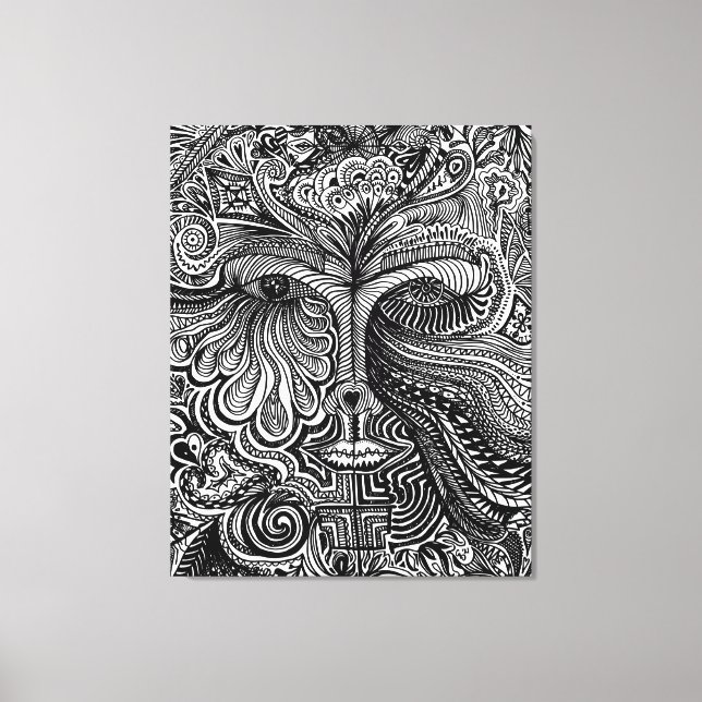 Trippy-Portrait Leinwanddruck (Vorderseite)