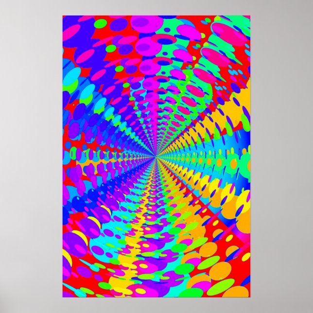 Trippy Poster: Abstrakt Psychedelisch Poster (Vorne)