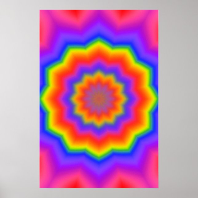 Trippy Poster: Abstrakt Psychedelisch Poster (Vorne)