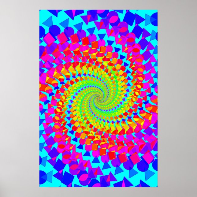 Trippy Poster: Abstrakt Psychedelisch Poster (Vorne)