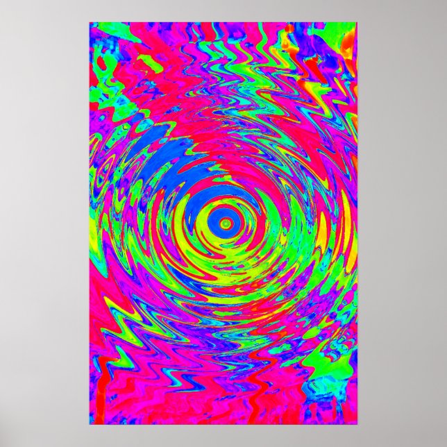 Trippy Poster: Abstrakt Psychedelisch Poster (Vorne)
