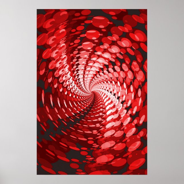 Trippy Poster: Abstrakt Red Poster (Vorne)