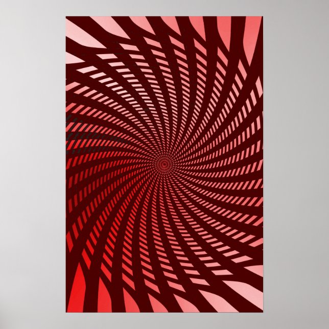 Trippy Poster: Abstrakt Red Poster (Vorne)