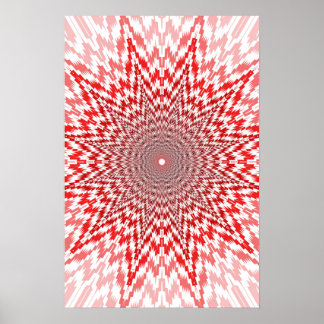 Trippy Poster: Abstrakt Red Poster