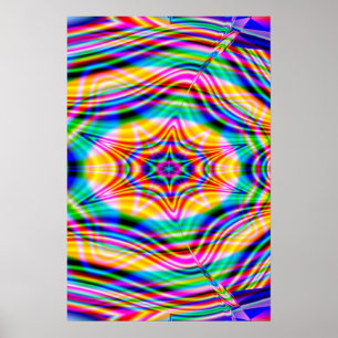 Trippy Poster: Abstrakte psychedelische Kunst Poster