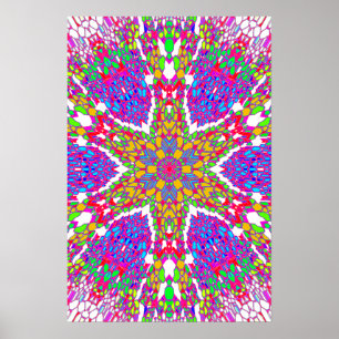 Trippy Poster: Abstrakte psychedelische Kunst Poster