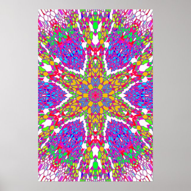 Trippy Poster: Abstrakte psychedelische Kunst Poster (Vorne)