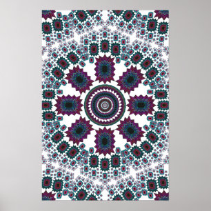 Trippy Poster: Abstrakte Radialkunst Poster