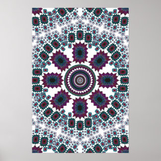 Trippy Poster: Abstrakte Radialkunst Poster