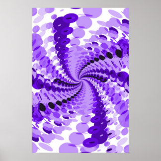 Trippy Poster: Lila Abstraktes Kunstwerk Poster