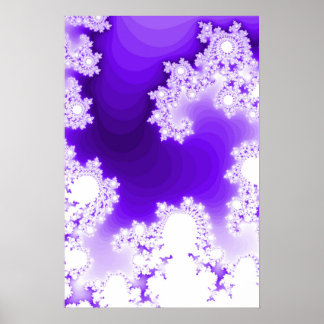 Trippy Poster: Lila Fraktal Poster
