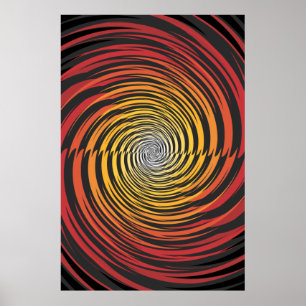 Trippy Poster: Psychedelic Spiral Artwork Poster