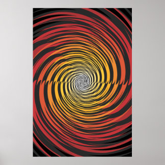 Trippy Poster: Psychedelic Spiral Artwork Poster