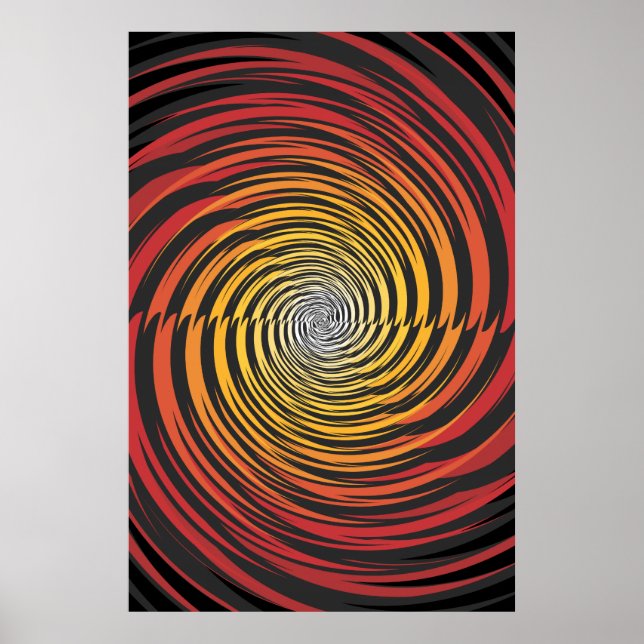 Trippy Poster: Psychedelic Spiral Artwork Poster (Vorne)