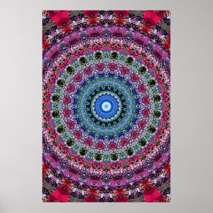 Trippy Poster: Psychedelische Radialkunst Poster
