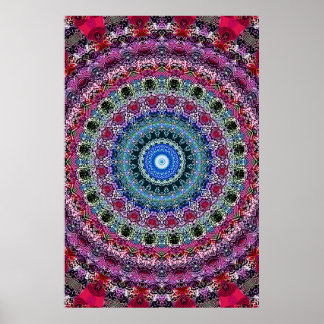 Trippy Poster: Psychedelische Radialkunst Poster