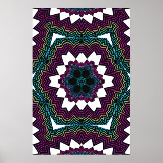 Trippy Poster: Psychedelische Radialkunst Poster