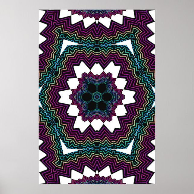 Trippy Poster: Psychedelische Radialkunst Poster (Vorne)