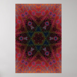 Trippy Poster: Psychedelische Radialkunst Poster
