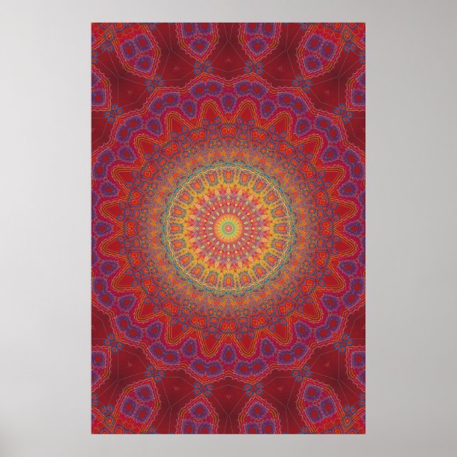 Trippy Poster: Psychedelische Radialkunst Poster (Vorne)