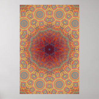 Trippy Poster: Psychedelische Radialkunst Poster