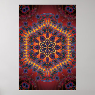 Trippy Poster: Psychedelische Radialkunst Poster