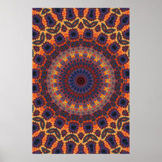 Trippy Poster: Psychedelische Radialkunst Poster